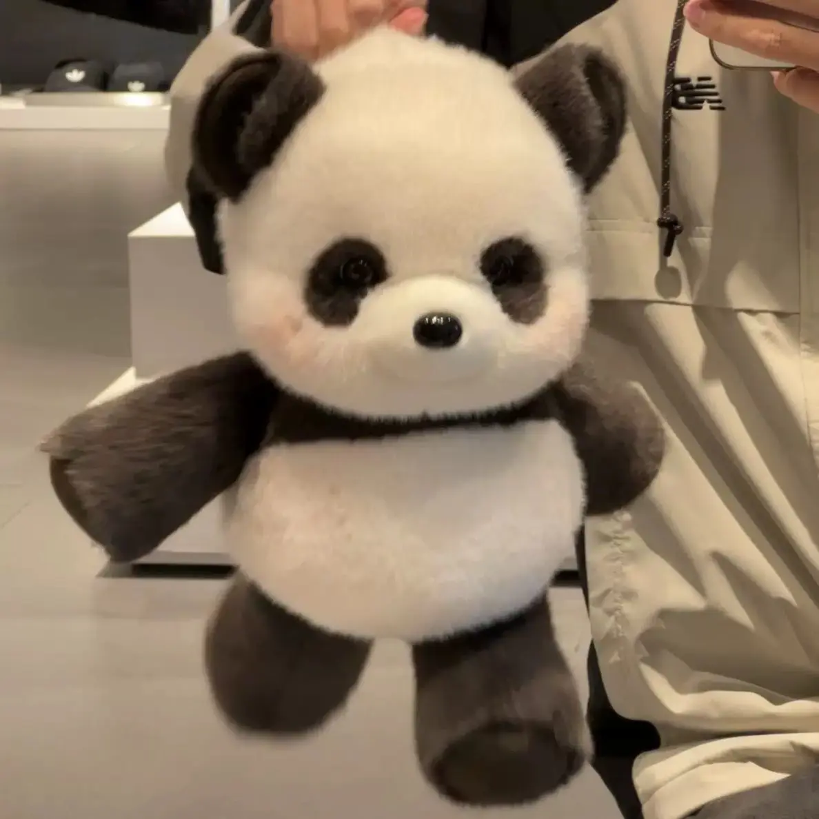Cute Running Panda Plush Toy, Soft Adorable Stuffed, Small Panda Stuffed Animal, Comfortable Sleep Companion Pillow, Soft and Cozy, Soft Cuddly Gift, Soft Huggable, Perfect Gift for Kids