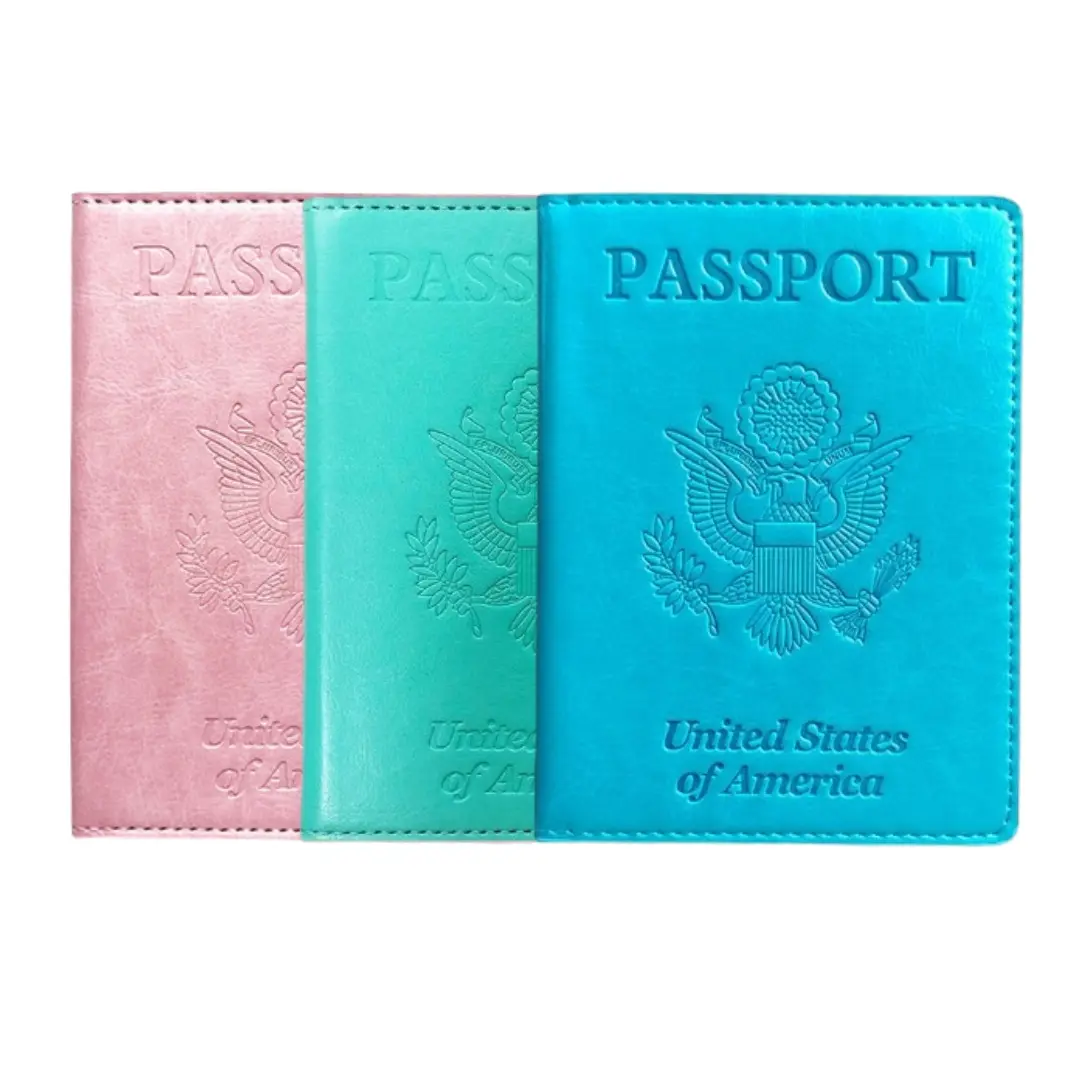 3pcs passport holder set, travel passport holder, women's passport wallet cover, unisex passport holder, essential travel accessory, family multi-piece set, perfect for vacations, business trips, and travel.