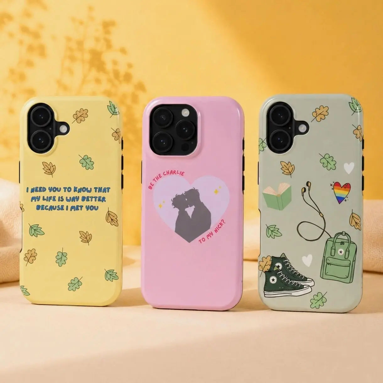Heartstopper Phone Case | Charlie Spring Nick Nelson Bookish Phone Cover for iPhone & Samsung | Heartstopper Merch