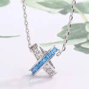 High Quality Luxury Interlocking Cylinder Necklace Minimalist Daily Wear Jewelry