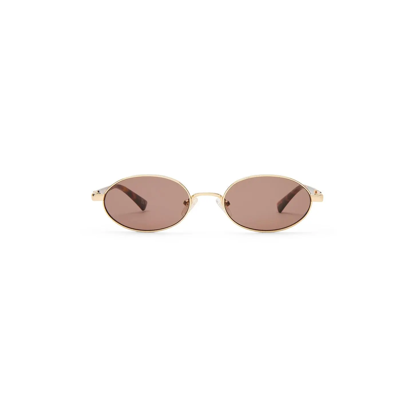 Le Specs Icicle Sunglasses in Bright Gold & Smokey Brown Mono