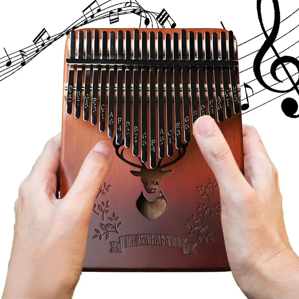 21-Key Kalimba Thumb Piano - Portable Mbira Musical Instrument for Beginners, Music Learning Tool, Ideal Holiday Gift for Teens & Adults, Decorative Piece