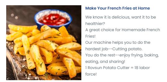 [ FLASH SALE ] ROVSUN Manual Stainless Steel French Fry Cutter for Potato Vegetable