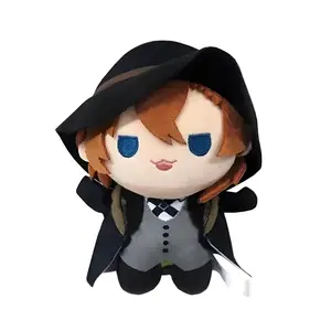 Dazai Osamu Plush Nakahara Chuuya figure Fyodor Dostoevsky Edogawa Rampo plush Doll soft Keychain pillow Cute BSD Anime Toy Gift