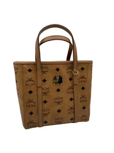 Pre-owned MCM Cognac Visetos Mini Basket Tote Bag/SD05113027/3027