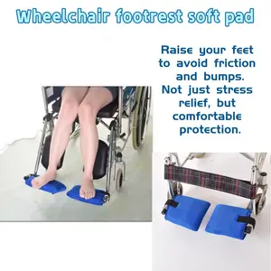 Wheelchair Footrest Pad Set, Soft Cushion Anti-Cold Anti-Impact Protection, Wheelchair Accessories, Foot Lift Pad, Cold Resistance