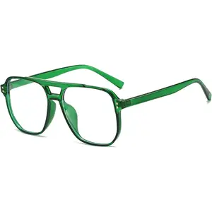Blue Light Blocking Glasses for Women Men Fake Nerd Clear Square Aviator Computer Lightweight Glasses Frame Oversized