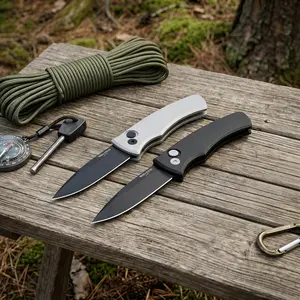2103 Outdoor Pocket Knife 8Cr13Mov Steel Aluminum Handle Folding Knives for Camping Fishing Hiking Fruit Knife Multi Functional EDC Tool Gift for Men