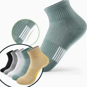 5-Pairs Womens Thick Cushioned Ankle Socks - Athletic Running Hiking Low Cut