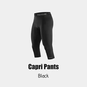 Men’s 3/4 Compression Pants by PSYCHE – Compression Underwear for Gym, Workouts, Running, Basketball, Squat-Proof, Sweat-Wicking & Ultra-Breathable