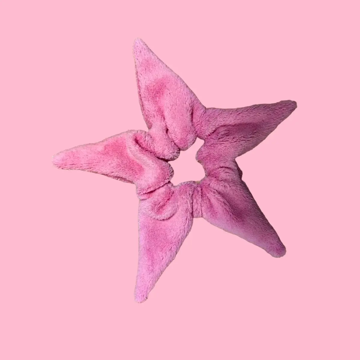 Pink star scrunchie