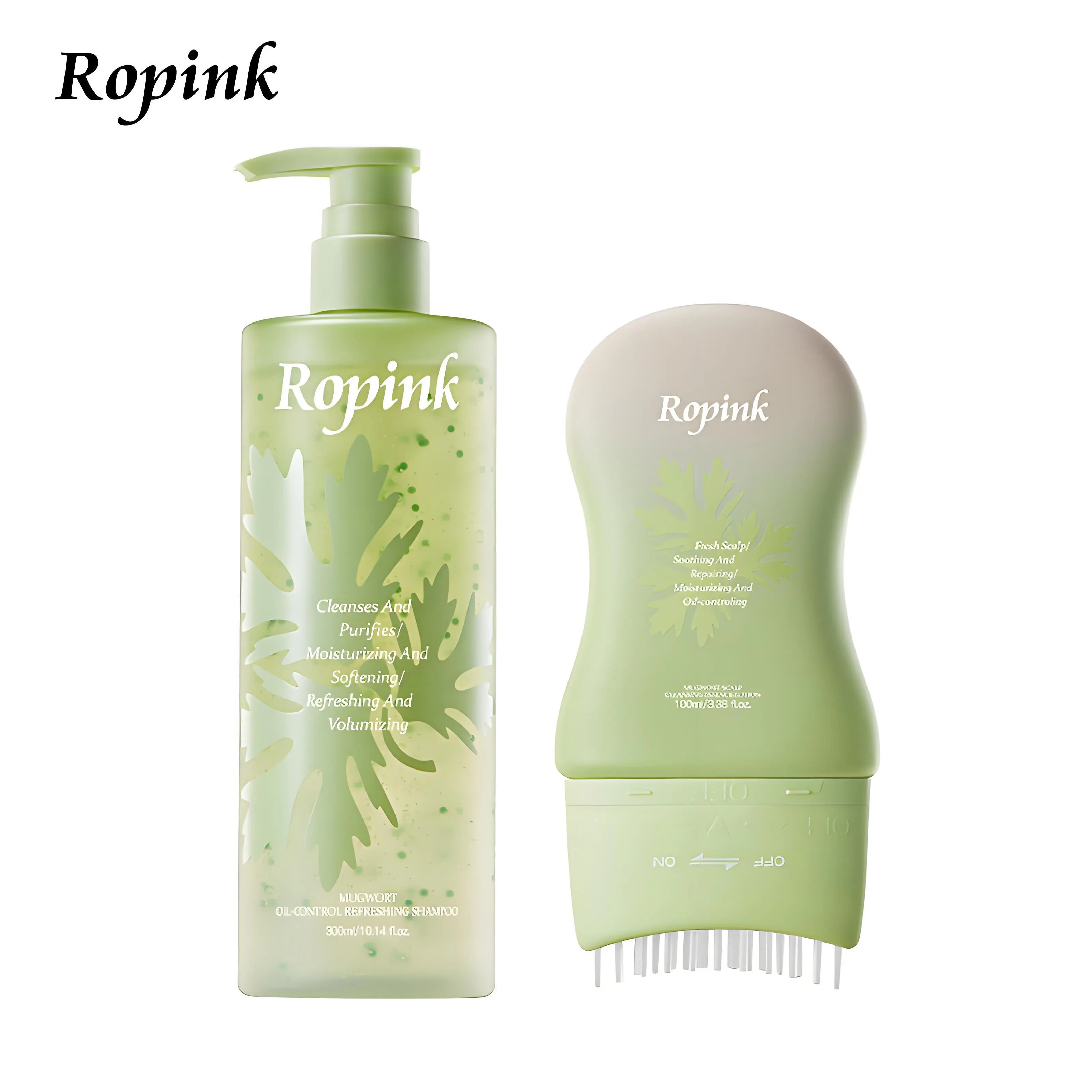 Ropink Scalp & Hair Wellness Kit Detox Pre-Wash & Shampoo Duo Full Routine for Sensitive Scalp Flakes & Itch Relief Gift Set