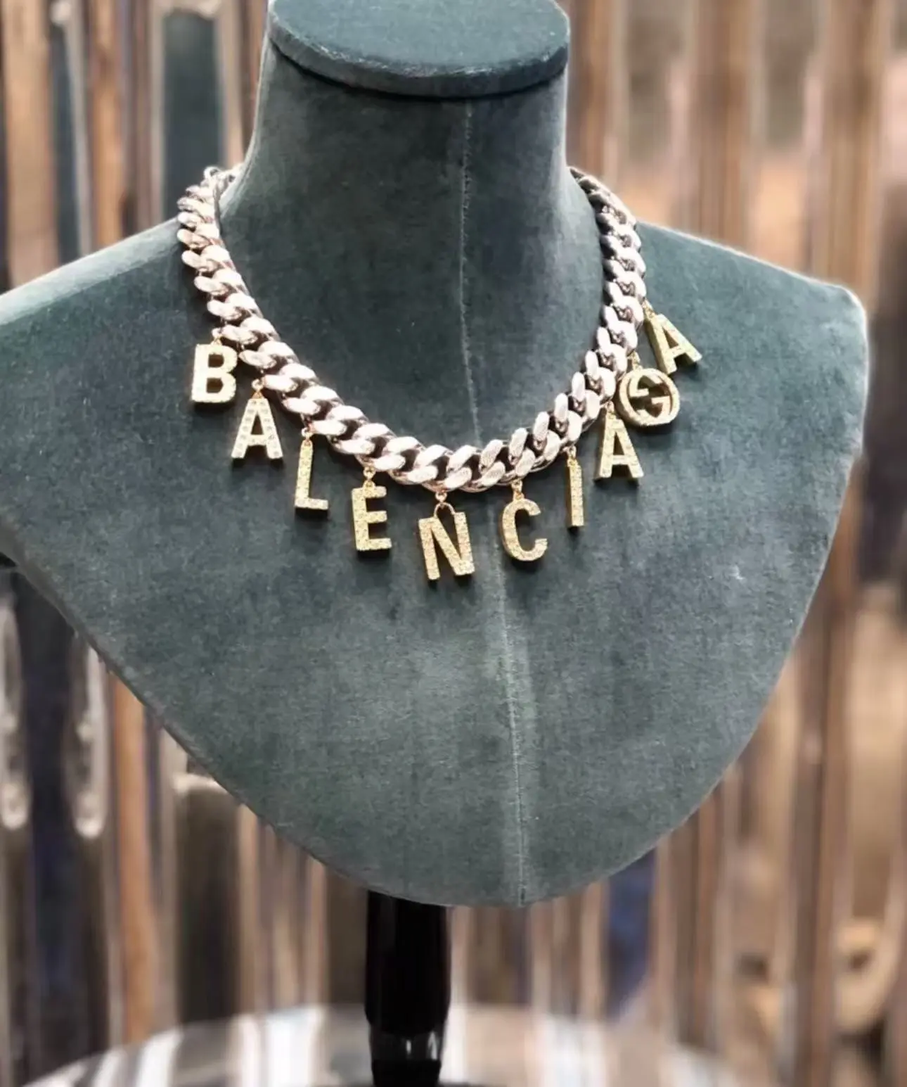 Pre-owned Balenciaga metals Bag Accessories Gucci Collaboration Necklace