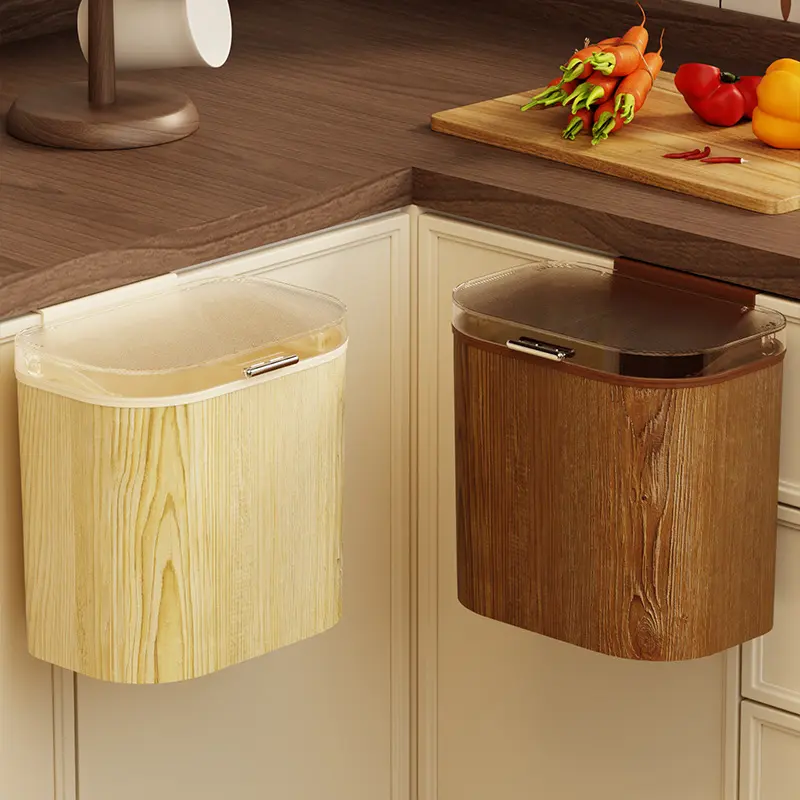 2026 New Wall-Mounted Trash Can with Pop-Up Lid, Large Capacity, Slim for Kitchen, Living Room & Bathroom, Narrow Space Garbage Bin with Lid