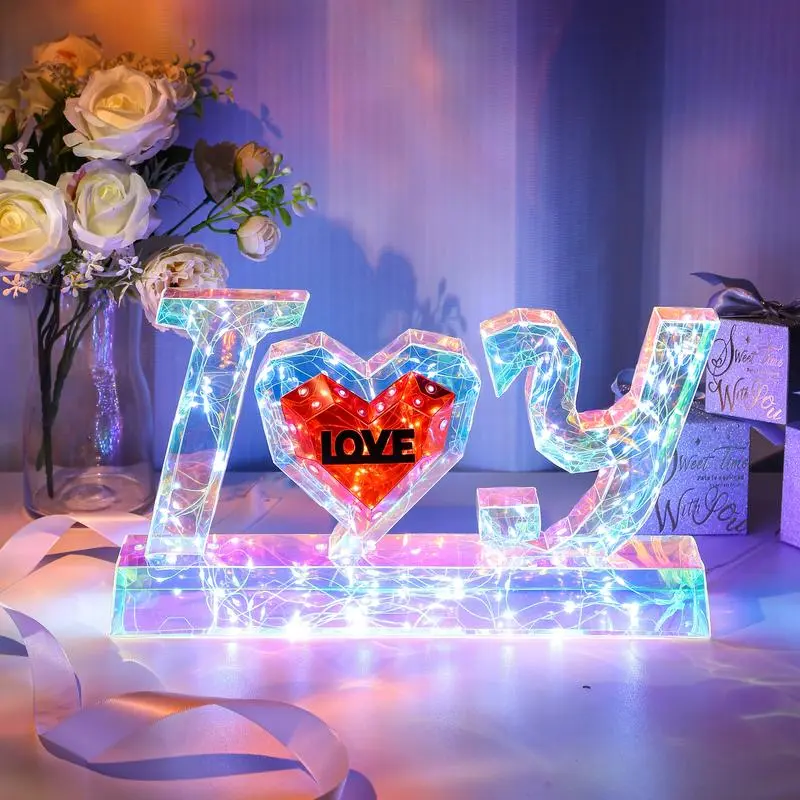 Pink Heart-Shaped USB-Powered LED Decorative Lights - Plastic Body Indoor Lighting, Gift Boxed Festive Decor for Valentines Day, Ceremony, Anniversary, Ideal Gift for Her