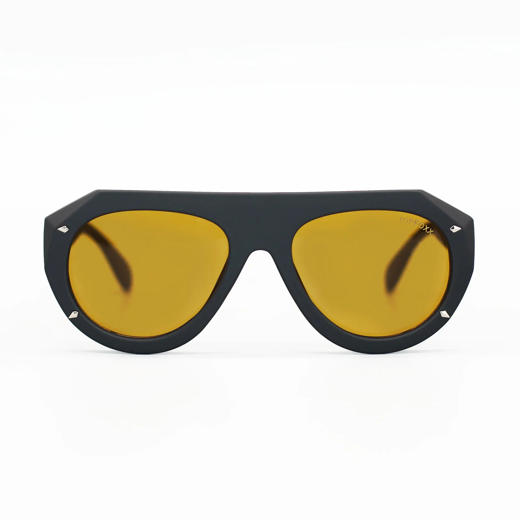 Vega - Matte Black & Yellow - Tangle Free Shield Sunglasses - Certified Shatter-Resistant Lenses - UV400 - For Women & Men