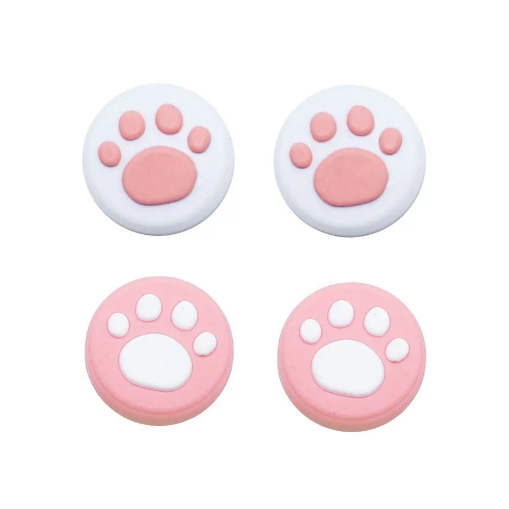 4pcs Cat Paw Thumb Stick Grip Cap Cover Silicone Joysticks Covers For PS4 / PS5 / Xbox / Switch 2 Controller Gamepad Joystick Case Accessories Game Console Accessories