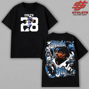 [Youth + Adult] "The Ankle Breaker" Jonathan Taylor '28' For Football Nation High-Quality 100% Cotton Vintage Washed T-Shirt (Made In US), Taylor RB Graphic Shirt, Game Day Outfit, Gift For Football Fans, Football Graphic Tee