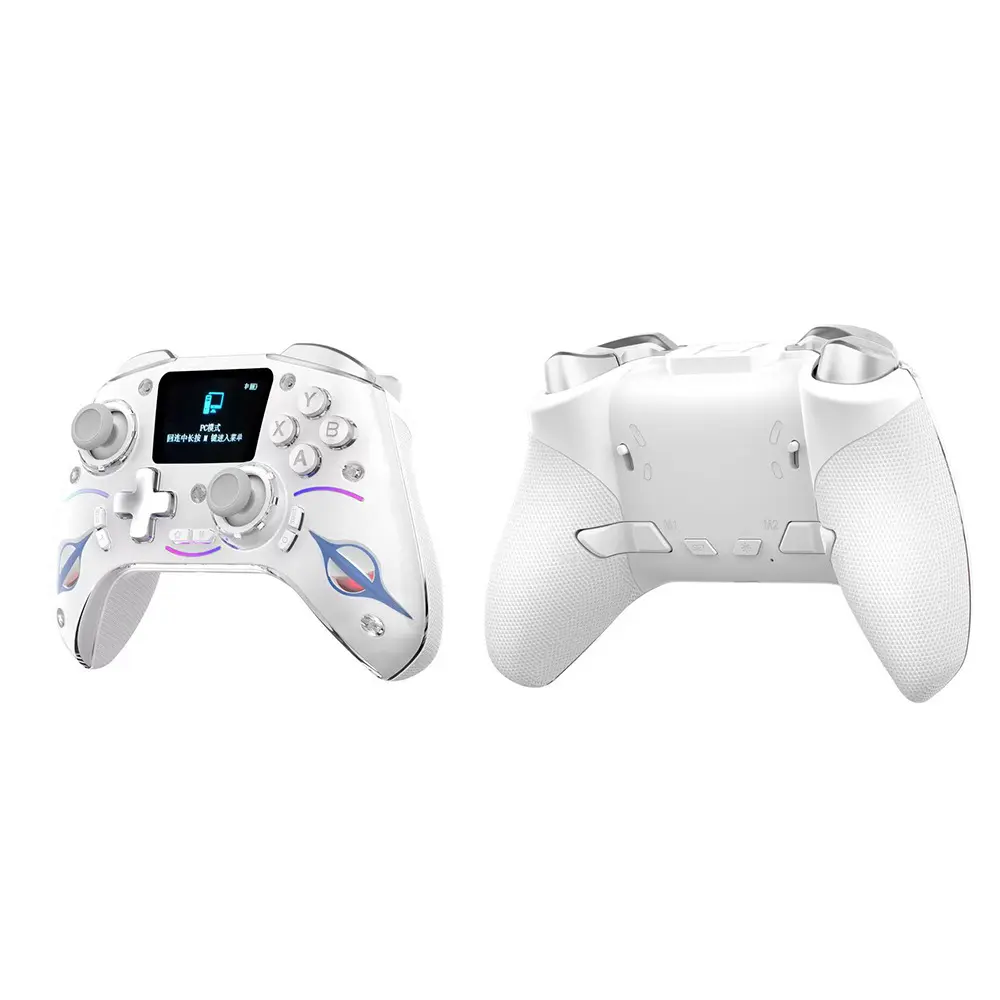 Wireless Gaming Controller with Smart Interactive Screen, Trackpad, Ergonomic Grip, Dual Vibration for PC, Switch, PS4 Consoles - Essential Gaming Tech Accessory for Gamers