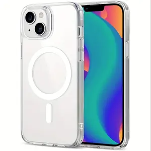 Magsafe clear iphone case,  Protective Cases, Shockproof All-Around Protection, Transparent Magnetic Phone Cases, Suitable for Iphone 17, 15, 14, 13, 12, And 11.