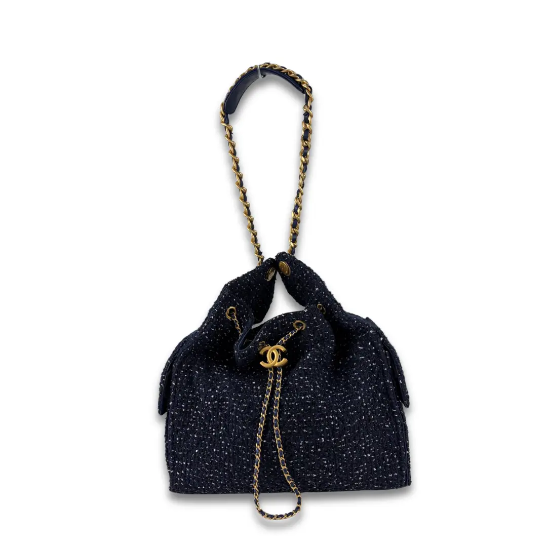 Pre-owned CHANEL Tweed Shoulder Bags Sequin Medium 25