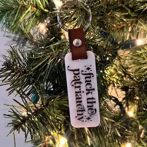 F the Patriarchy Leather/Acrylic keychain