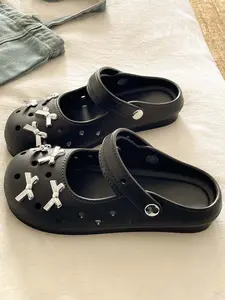 2026 Trendy Sweet Cool Girl Style Mary Jane Holes Shoes, Women Eva Slippers Thick Sole Height Increase Casual Comfort Lightweight Closed-Toe Sandals