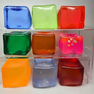 Cube Squishy Squishies of drinks beverages soda coffee for stress relief fidget toy Soft Stretchy Squeeze Decompression Squeeze