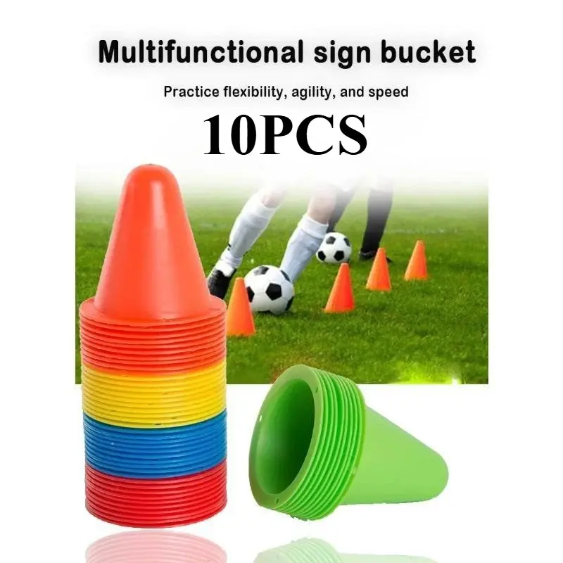 10 Pcs Skate Marker Cones Roller Football Marking Cup Marker Cones Slalom Roller skate pile cup Multifunctional Soccer Training Equipment Flexibility Agility Cones for Sports