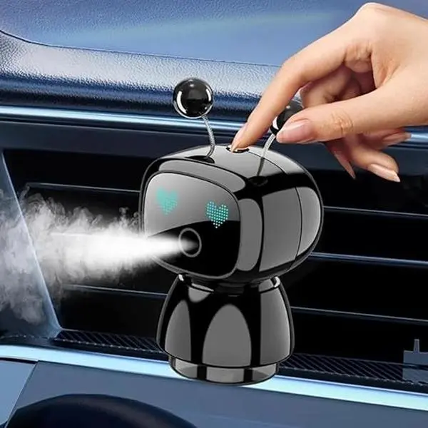 Joytutus Summervibes-V3 Intelligent Car Aroma Diffuser, Waterless Auto Accessory, Fine Spray, Fillable, 4-Gear Adjustment, Vibration Sensing On-Off, Large Capacity, Long-Lasting, Black-Cologne/Blue-Ocean Scent, Cool Car Accessory Item