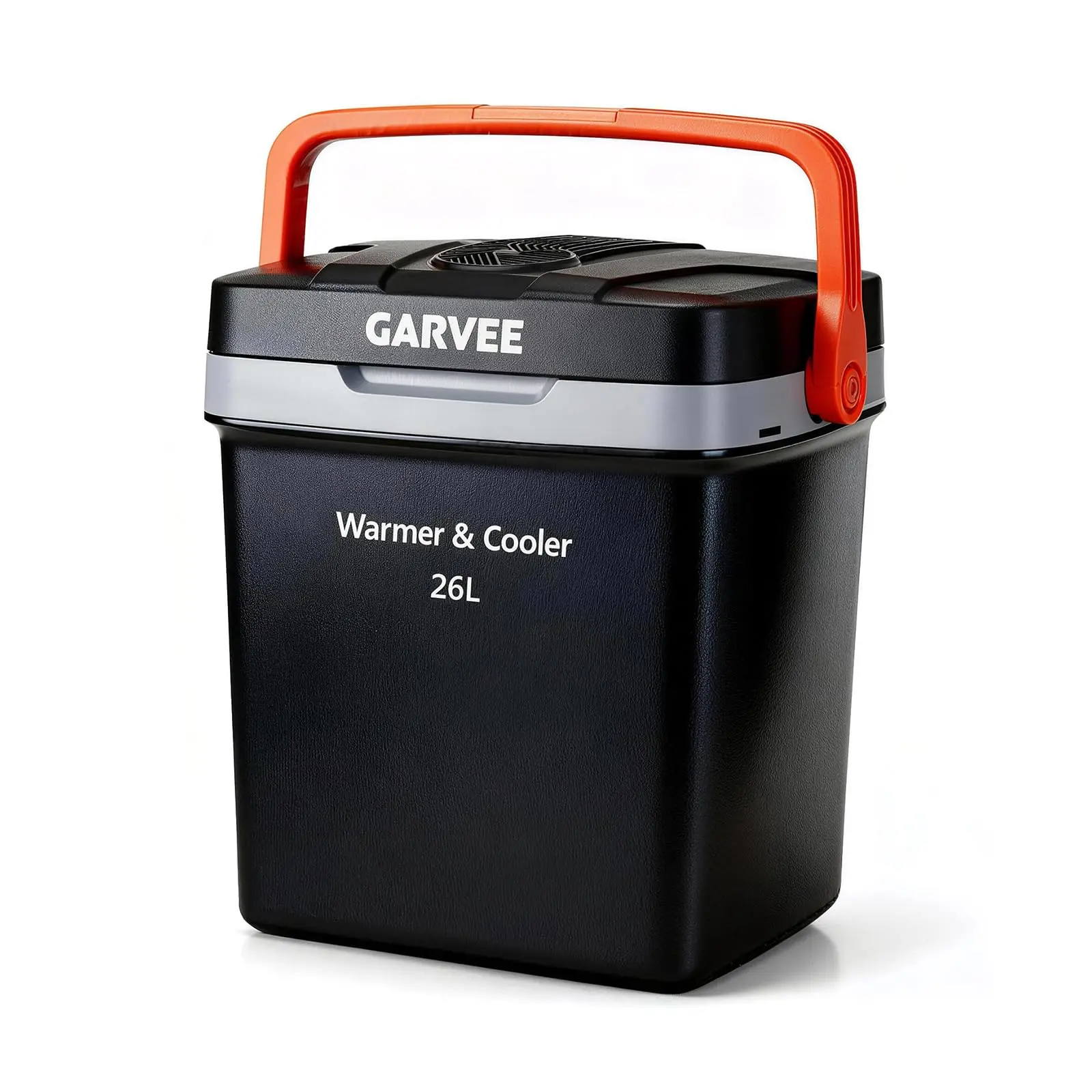 Garvee 26L Portable Electric Cooler & Warmer Car Refrigerator, 12V DC Plug for Cars & Trucks, Auto-Lock Carrying Handle, Comes with 110V AC Household Power Cord, Available in Black and Orange
