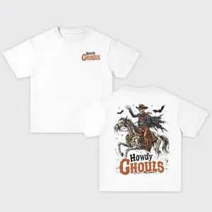 Howdy Ghouls T-Shirt, Cowboy Skeleton Riding Horse Graphic Tee, Spooky Western Vintage Shirt, Fall Costume Gift
