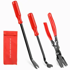 Nilight 3PCS Manganese Steel Spring-Loaded Clip Pliers Set with 1-2mm Fastener Remover, Automotive & Car Repair Tools Kit for Car Panel Dashboard Upholstery Repair, W/ Storage Bag, Automotive Maintenance Tools, Car Tools