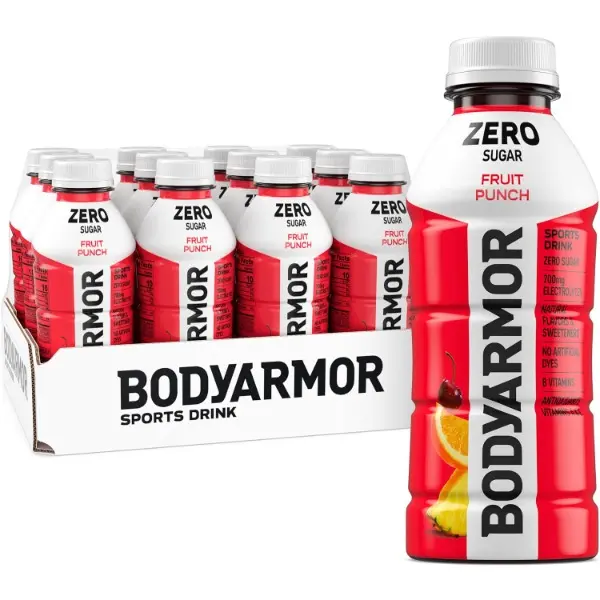 ZERO Sugar Fruit Punch Electrolyte Drink, Natural Flavors, 16 Fl Oz Bottles (12 Pack), B Vitamins & Antioxidants Sugar Free Hydration
