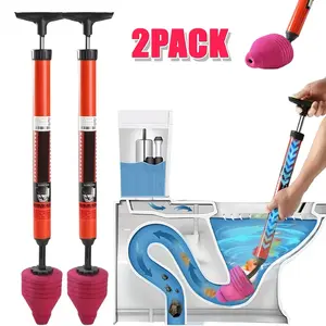 High Pressure Toilet Unblock a Shot, 2025 New Toilet Plunger Kit, High Pressure Shot Toilet Pipe Plunger Air Drain Clog Remover Tool for Bathroom Kitchen (2pcs)