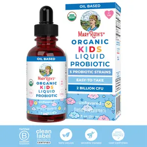 MaryRuth's Kids Probiotic Liquid Drops - USDA Organic Probiotics for Digestive Health- Ages 4+ Gut Health & Immune Support - Vegan - 1 Fl Oz