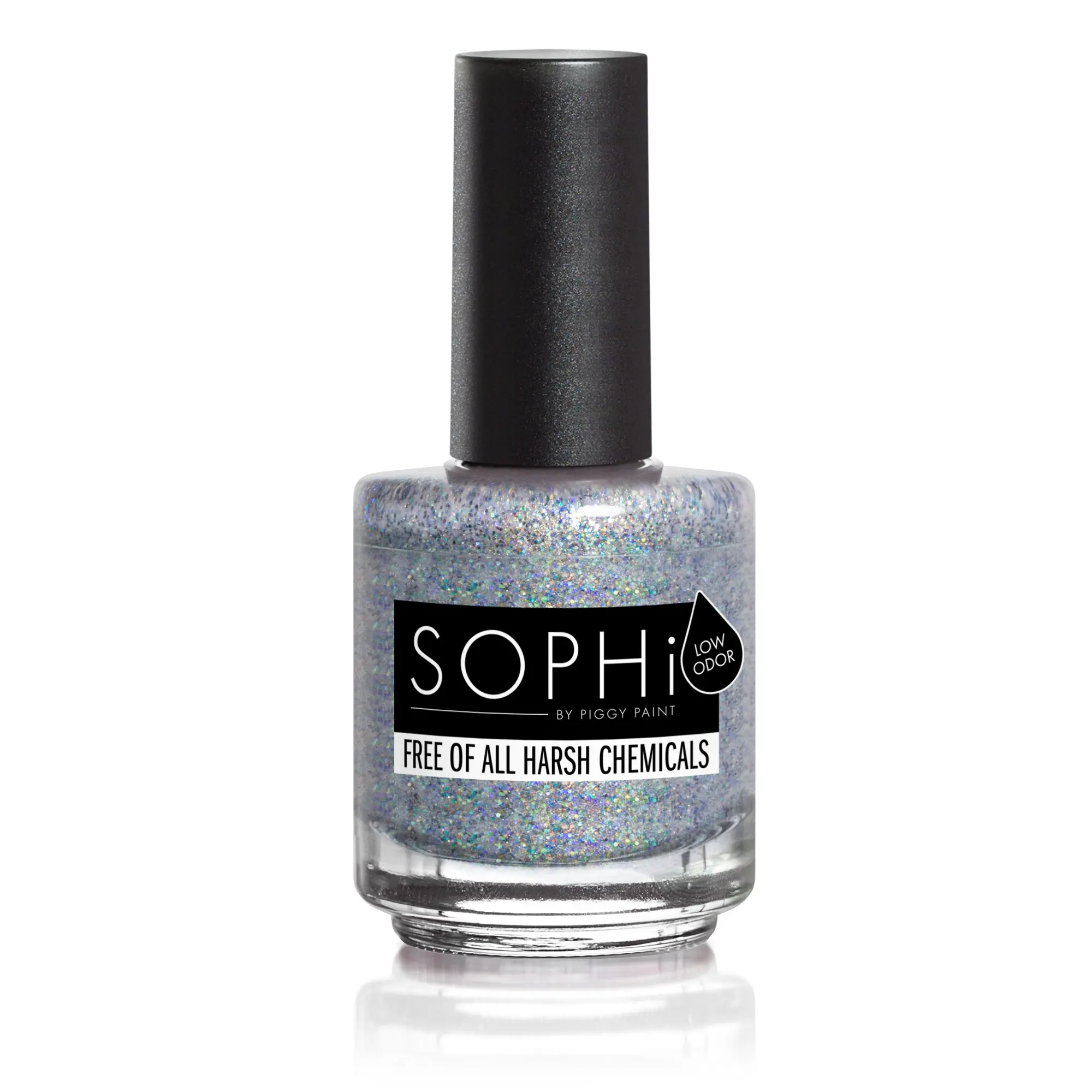 SOPHi Winking of You - Silver Glitter Nail Polish, Non-Toxic & Cruelty-Free, 0.5 fl. oz. (15 ml), Sparkly Silver Glitter Topper