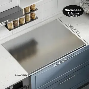 XXL cooked meat baking tray, double-sided cutting board, stainless steel rolling plate, breakfast tray, suitable for fruits, vegetables, meats, Father's Day gift Chopping Kitchen Knives