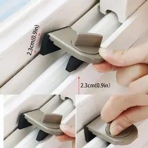 2PCS Window lock buckle aluminum alloy screen window fixed buckle living room sliding door safety lock child protection sliding door limiter Handle