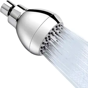 High  Shower  3 Inches Anti-clog Anti-leak Fixed Showerhead Chrome with Adjustable Swivel Brass Ball Joint for Relaxing and Comfortable Shower Experience