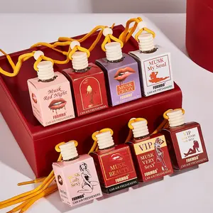 Formbo 8-Pack Musk Car Air Fresheners, 8 Seductive Scents, Long-Lasting Odor Eliminator, Cute Hanging Diffuser for Car, Bedroom, Office