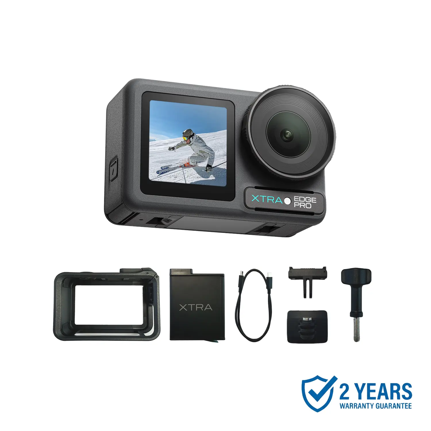 Xtra Edge Pro: 4K Action Camera With 1/1.3" Sensor & Night View Xtra Edge Pro: 4K Action Camera With 1/1.3" Sensor & Night View