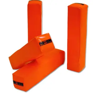 212 MAIN Anchor-Free Weighted Pylon - Fluorescent Orange, Foam-Filled, Self-Standing Football Training Equipment (Set of 4)