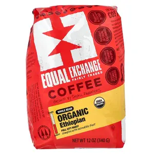 Equal Exchange Organic Ethiopian Coffee, Whole Bean, Full City Roast, 12 oz (340 g)