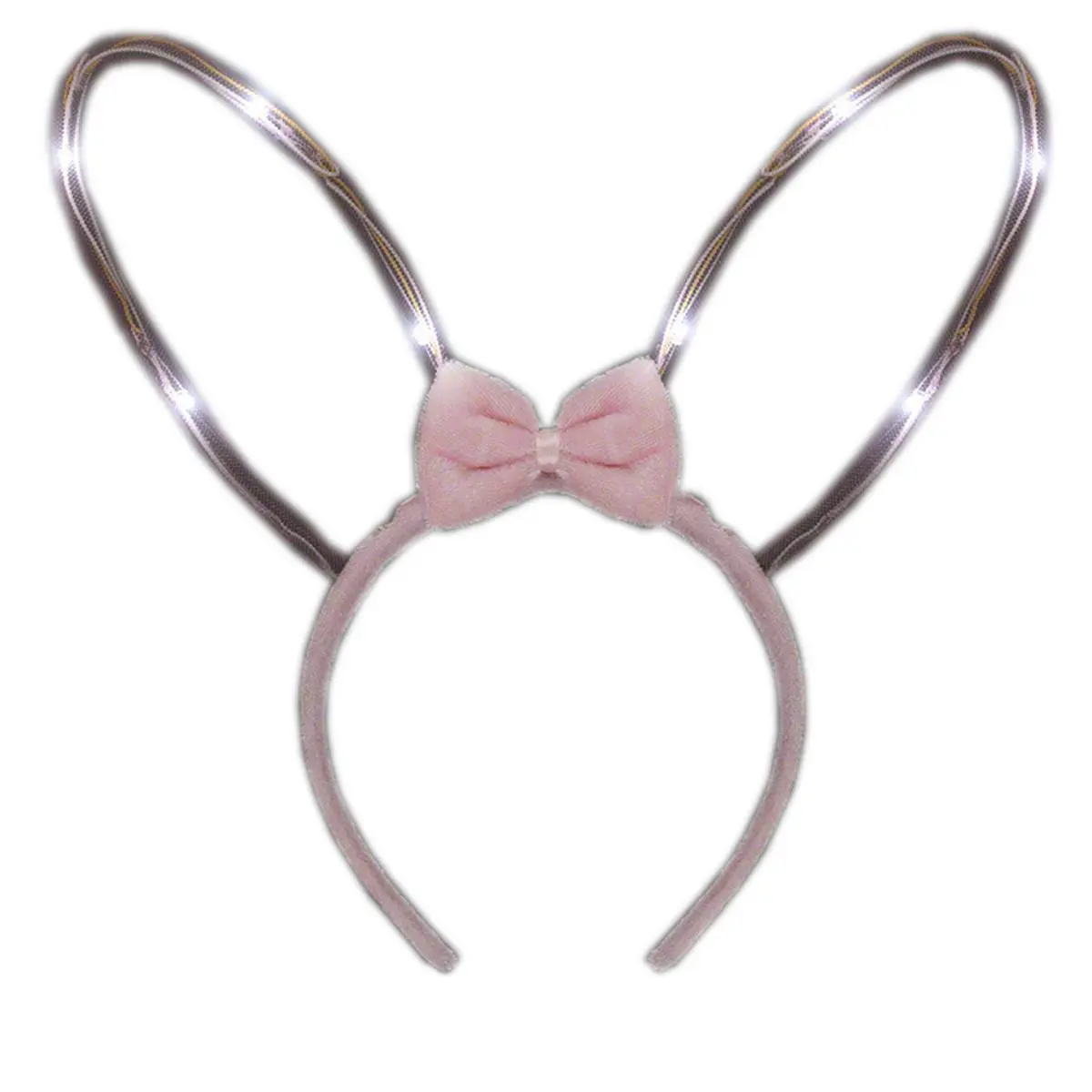 212 MAIN LED Light-Up Starlight Bunny Ears Bendable Headband - Fashion Hair Accessory for Forehead Wear, Bow Design Option, Headbands On Forehead, Bow Headbands