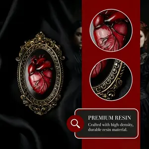 Creative Heart Shaped Wall Decor, Gothic Style Resin Crafts Ornament, Wall Hanging Decor, Wall Hanging Design for Home Living Room Study Porch, Hangable