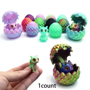 3D Printed Mini Dragon Egg Set, Colorful Kids Toy Figurine, Stress Relief Model, Perfect Gift for Children, Family Toy Decoration, Textured Shell Decor, Decorative Fidget Figurine, Decorative Figurines