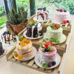 DIY Toys, Realistic Fake Dessert Squishy Cake Play Food for Home Decoration Window Display Prop Teaching Toy