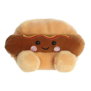Palm Pals Adorable Colson Hot Dog 5 inch Brown Mini Soft Plush Collectable Stuffed Animal