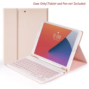 Keyboard Case for iPad 9th 8th 7th Generation 10.2 Inch, Detachable Keyboard Case with Pencil Holder, Tablet Protective Cases for iPad 9th/8th/7th & iPad Air 3rd 10.5"/iPad Pro 10.5", Tablet Accessories